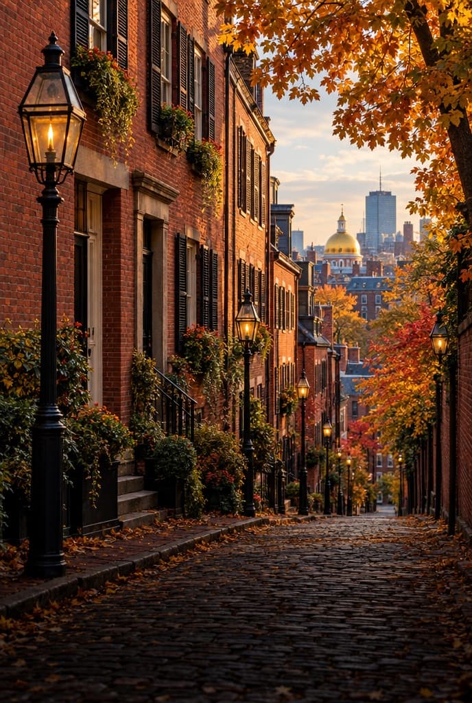 Boston — Brick streets & autumn colour